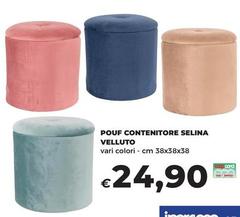 Pouf Contenitore Selina Velluto