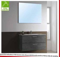 Mobile Da Bagno Sospeso Paros Finitura Cemento