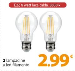 Luce - 2 Lampadine A Led Filamento