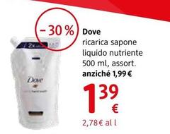 Dove - Ricarica Sapone  Liquido Nutriente 500 Ml, Assort.
