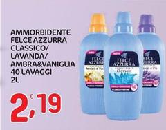 Felce Azzurra - Ammorbidente Classico/Lavanda/Ambra&Vaniglia 40 Lavaggi