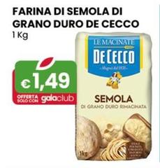 De Cecco - Farina Di Semola Di Grano Duro 1 Kg