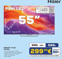 Haier - Smart Tv 4K H55M90E