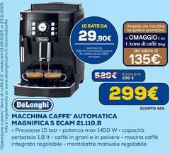 De Longhi - Macchina Caffe' Automatica Magnifica S Ecam 21.110.b