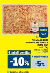 Metro chef - Pizza Margherita Rettangolare 60x40 Cm