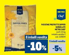 Metro chef - Patatine Prefritte Dipper Surgelate