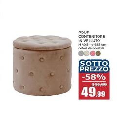 Pouf Contenitore In Velluto