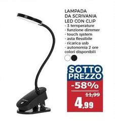 Lampada Da Scrivania Led Con Clip