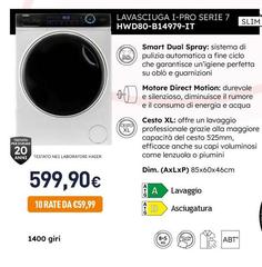 Whirlpool - HWD80-B14979-IT Lavaciuga I-Pro Serie 7
