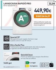 Candy - RapidÓ PRO RPW 4856BWR8-S Lavasciuga Libera Installazione Caricamento Frontale Bianco D