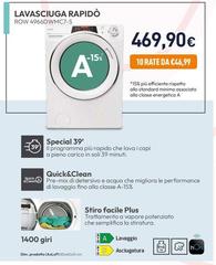 Candy - RapidÓ ROW 4966DWMC7-S Lavasciuga Libera Installazione Caricamento Frontale Bianco D