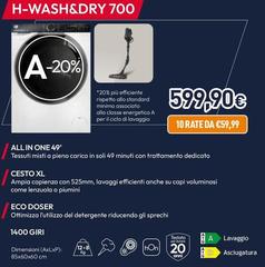 Hoover - Lavasciuga H7D 4128MBC8-S H-Wash&Dry 700