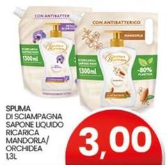 Spuma di Sciampagna - Sapone Liquido Ricarica Mandorla/ Orchidea