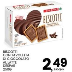 Despar - Biscotti Con Tavoletta Di Cioccolato Al Latte