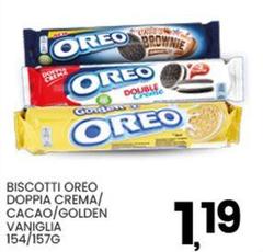Oreo - Biscotti  Doppia Crema/Cacao/Golden Vaniglia