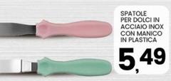 Spatole Per Dolci In Acciaio Inox Con Manico In Plastica