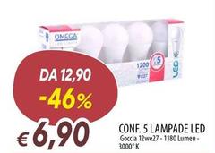 Omega - Conf. 5 Lampade Led