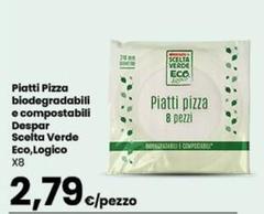 Despar - Piatti Pizza Biodegradabili E Compostabili Scelta Verde Eco, Logico
