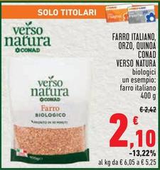 Conad - Farro Italiano, Orzo, Quinoa Verso Natura