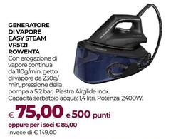 Rowenta - Generatore Di Vapore Easy Steam VR512L