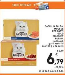 Purina - Dadini In Salsa, Mousse Per Gatti Gold Gourmet