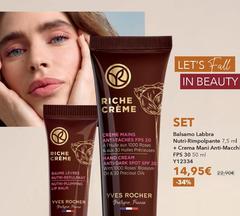 Yves Rocher - Balsamo Labbra Nutri-Rimpolpante+Creme Mani Anti-Mache Fps 30