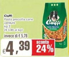 Ciuffi - Pasta Precotta Cane Verdure