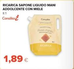 Consilia - Ricarica Sapone Liquido Mani Addolcente Con Miele