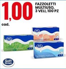 Soft Dream - Fazzoletti Multiuso, 3 Veli, 100 Pz