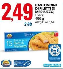 Athena - Bastoncini Di Filetti Di Merluzzo, 15 Pz