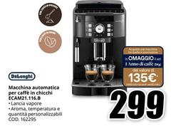 De Longhi - Macchina Automatica Per Caffè In Chicchi ECAM21.116.B