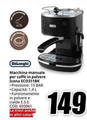 Macchina Manuale Per Caffe In Polvere Eco318K