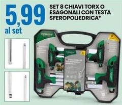 Professional Keiros - Set 8 Chiavi Torx O Esagonali Con Testa Sferopoliedrica