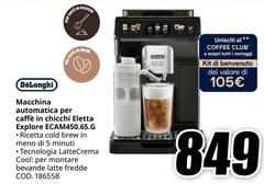 De Longhi - Macchina Automatica Per Caffè In Chicchi Eletta Explore Ecam450.65.g