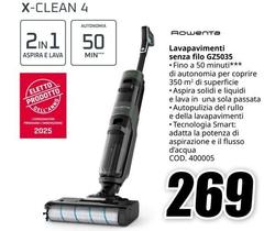 Rowenta - Lavapavimenti Senza Filo G25035