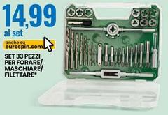 Professional Keiros - Set 33 Pezzi Per Forare/Maschiare/Filettare