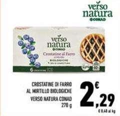 Conad - Crostatine Di Farro Al Mirtillo Biologiche Verso Natura