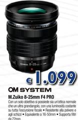 Om System - M.Zuiko 8-25mm F4 Pro