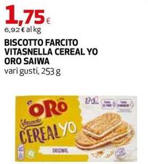 Oro saiwa - Biscotto Farcito Vitasnella Cereal Yo
