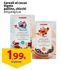 Sigma - Cereali Al Cacao Palline, Chicchi
