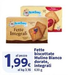 Mulino Bianco - Fette Biscottate Dorate, Integrali