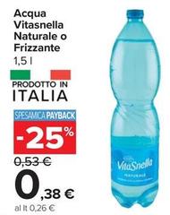 Vitasnella - Acqua Naturale O Frizzante