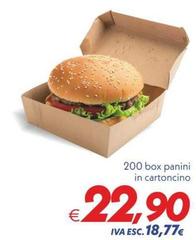 200 Box Panini In Cartoncino