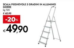 Gierre - Scala Pieghevole 5 Gradini In Alluminio