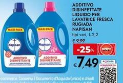 Napisan - Additivo Disinfettate Liquido Per Lavatrice Fresca Rugiada