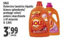 Sole - Detersivo Lavatrice Liquido Bianco Splendente