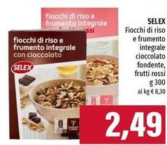 Selex - Fiocchi Di Riso E Frumento Integrale Cioccolato Fondente, Frutti Rossi