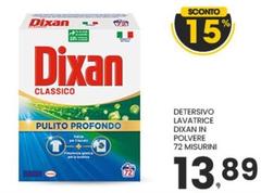 Dixan - Detersivo Lavatrice In Polvere 72 Misurini