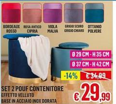 Set 2 Pouf Contenitore