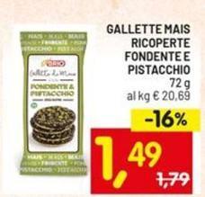 Gallette Mais Ricoperte Fondente E Pistacchio